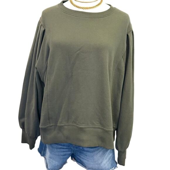 a new day Tops - A NEW DAY Olive Puff Long sleeve Top Shirt Women size XL
